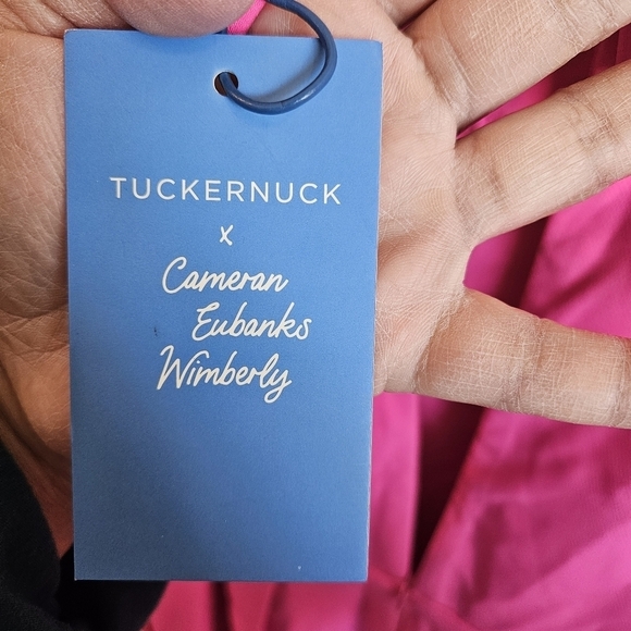 Tuckernuck x Cameran Eubanks Wimberly Hot Pink Bow Long Sleeve Mini Dress NWT - Picture 10 of 11
